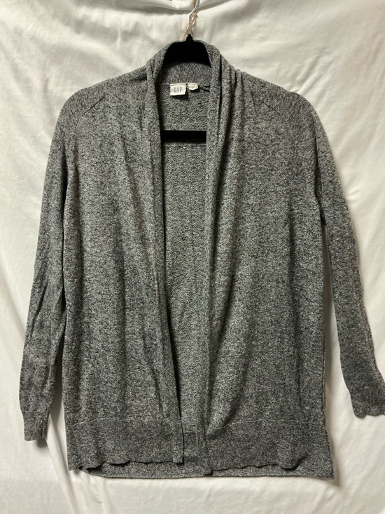 GAP Sweaters - GAP Heather Gray Open Draped-Front Cardigan